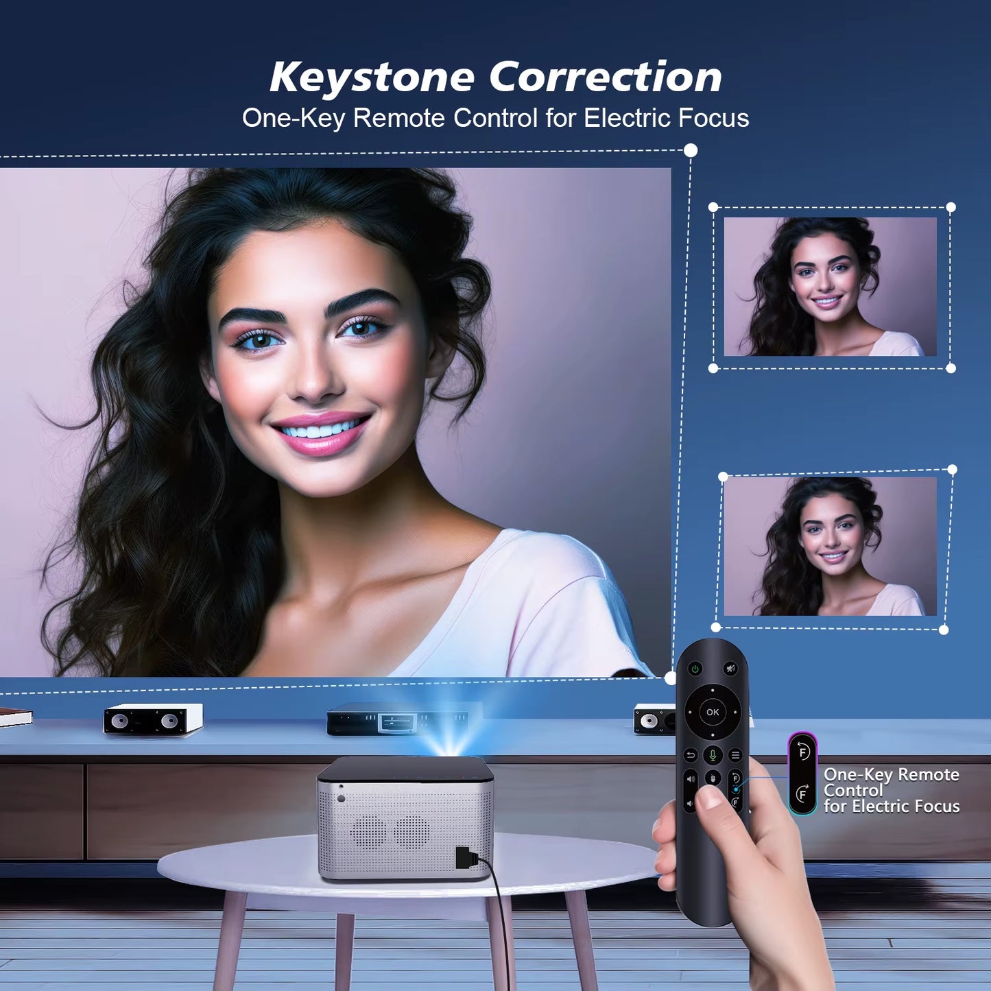 Android 11 4K Smart Projector 580ANSI 1920*1080P Full HD Wifi6 BT5.0 Allwinner H713 Voice Control Home Cinema Theater