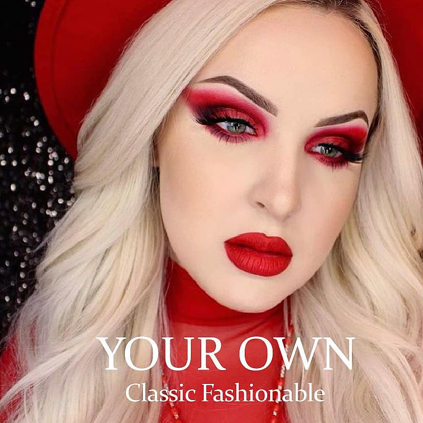 Palette De Fard À Paupières Rouge Hautement Pigmentée, Longue Durée Red Eye Shadow Palette Maquillage Halloween 18 Couleur,Brun Noir Jaune Coucher De Soleil Chaud Automne Nuances Pour Les Yeux