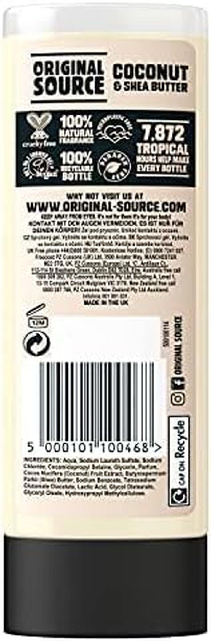 Source Gel Douche Noix De Coco & Beurre De Karité 250 Ml - Lot De 6