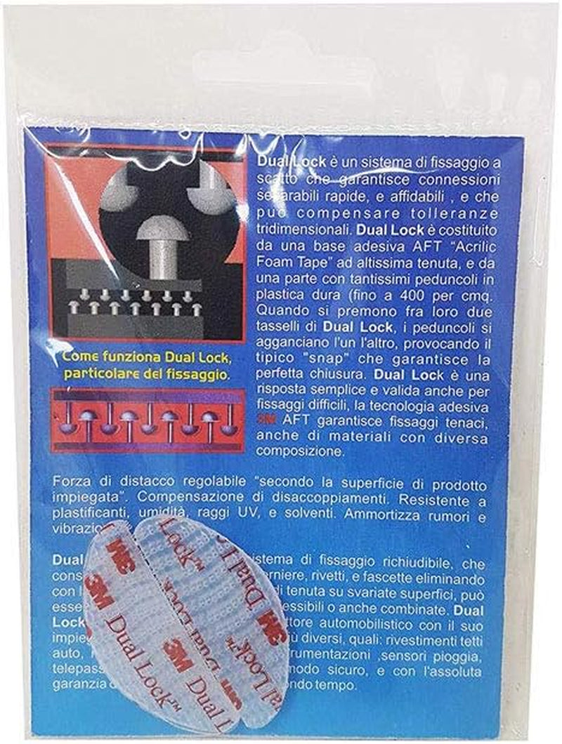 Dualock Telepass Système De Fixation, Lot De 2 Pièces, Transparent